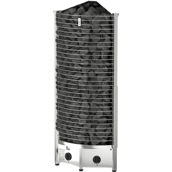 Электрическая печь SAWO TOWER напольная (угловая, без пульта, встроенный блок мощности, 8,0 кВт, нержавеющая сталь) TH5-80Ni2-CNR-P